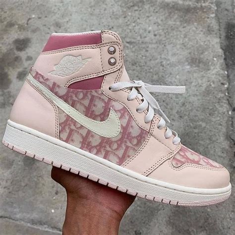 nike dior pink|Nike Dior high tops.